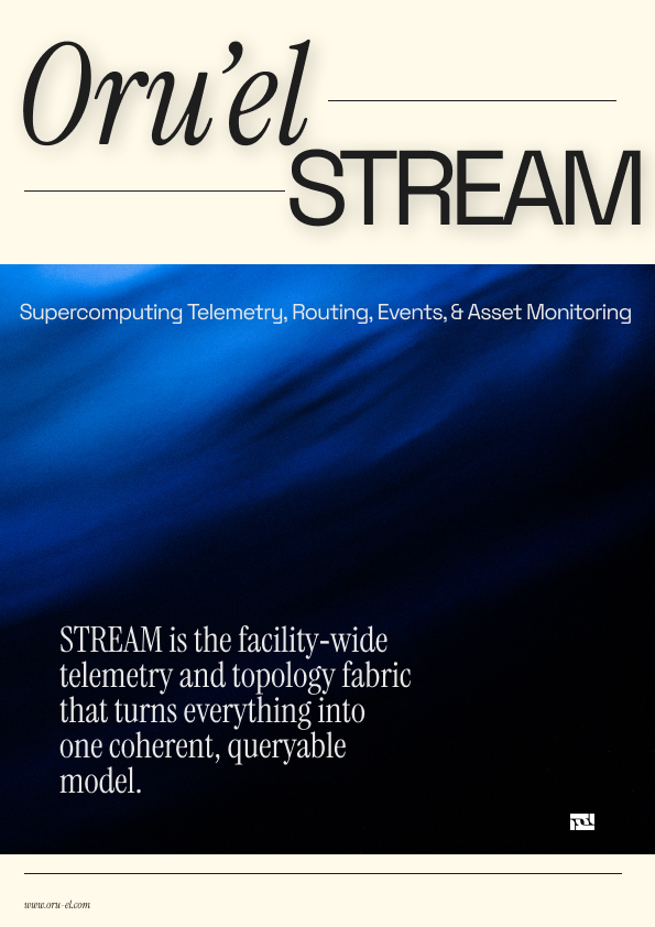 Oru'el STREAM: Supercomputing Telemetry, Routing, Events and Asset Monitoring